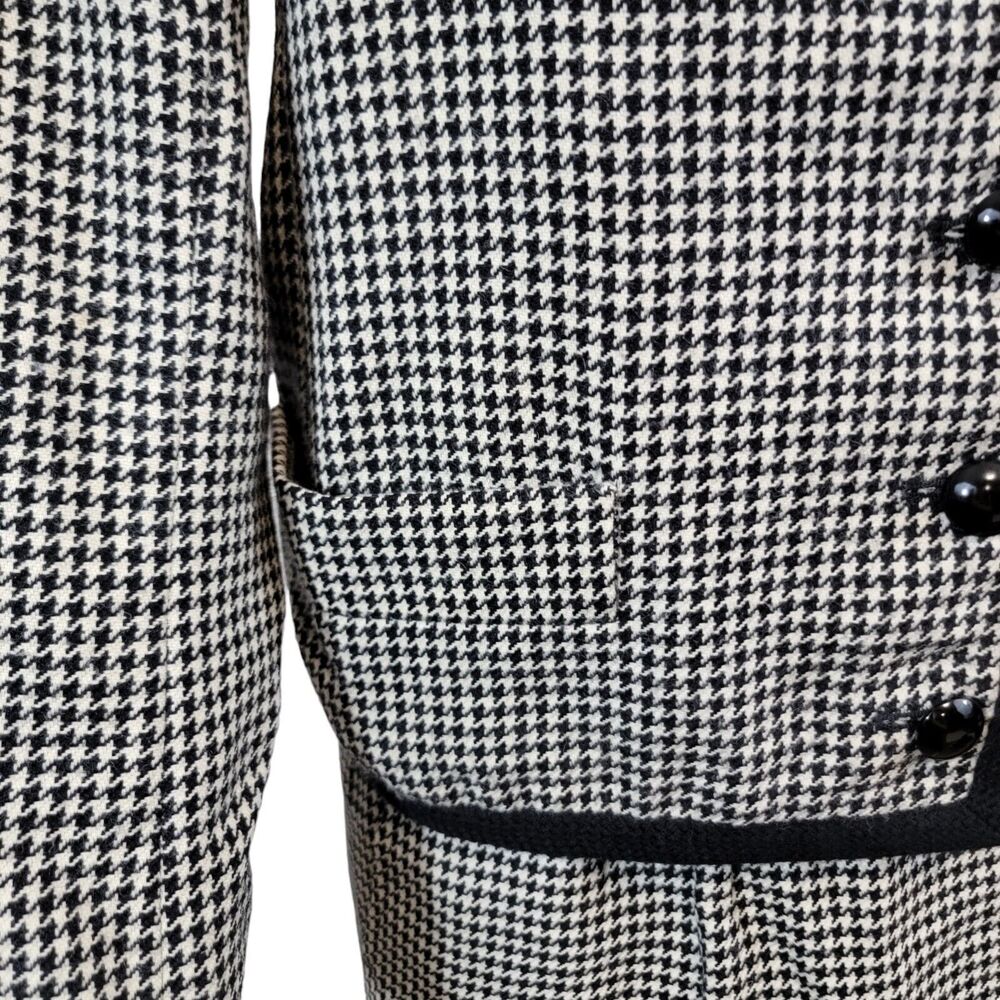 Yves Saint Laurent Suit Womans 36 Black & White Houndstooth Vintage 2 Pc. Suit - Picture 7 of 13